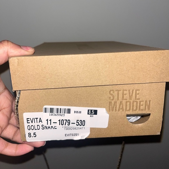 Steve Madden Heels Gold snake skin - Picture 3 of 5